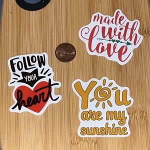 STICKERS DECORATE/PERSONALIZE items for cell phone, cups, coolers, water bottles